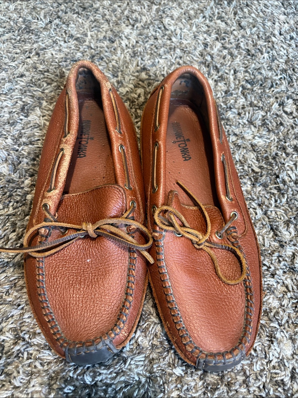 Minnetonka Brown Leather Moccasin Loafers